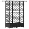 vidaXL Vyv&yacute;&scaron;en&yacute; z&aacute;hon s trel&aacute;ž&iacute; a střechou Čern&aacute; 124 x 40 x 121 cm PP