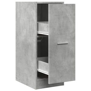 vidaXL Skř&iacute;ňka na l&eacute;ky betonově &scaron;ed&aacute; 30x41x77,5 cm kompozitn&iacute; dřevo