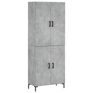vidaXL Skř&iacute;ň highboard betonově &scaron;ed&aacute; 69,5x34x180 cm kompozitn&iacute; dřevo