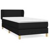 vidaXL Box spring postel s matrac&iacute; čern&aacute; 100 x 200 cm textil