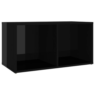 vidaXL TV stolek černý s vysokým leskem 72 x 35 x 36,5 cm dřevotříska
