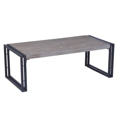 vidaXL Konferenční stolek, teak, 100x50x35 cm, šedý