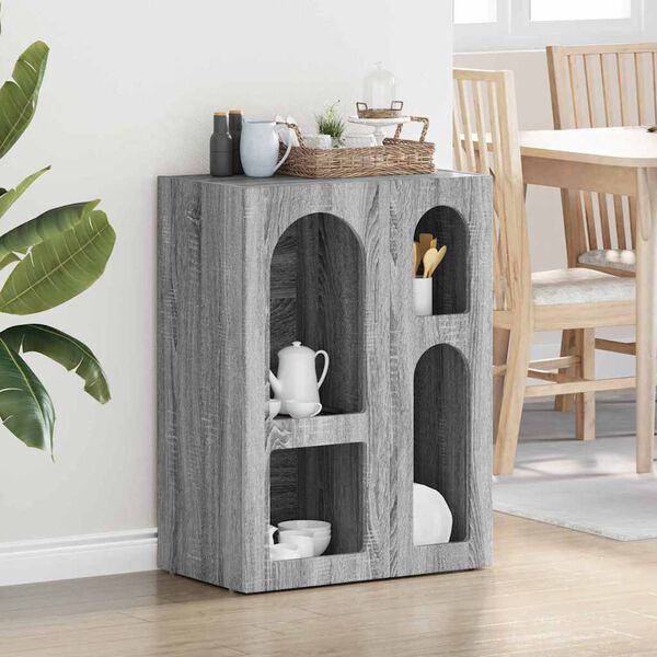 vidaXL Serv&iacute;rovac&iacute; skř&iacute;ň &Scaron;ed&aacute; Sonoma 59 x 35 x 80.5 cm