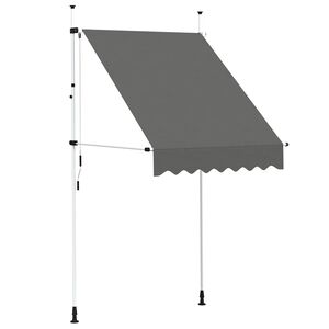 vidaXL Ručně zatahovac&iacute; mark&yacute;za 150 cm antracitov&aacute;