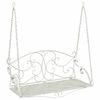 vidaXL Houpac&iacute; lavička Ocel 110 x 52,5 x 47 cm Antick&aacute; b&iacute;l&aacute;
