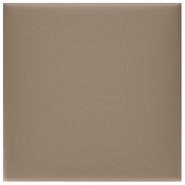 vidaXL N&aacute;stěnn&eacute; panely 12 ks cappuccino 30 x 30 cm uměl&aacute; kůže 1,08 m&sup2;