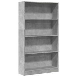 vidaXL Knihovna betonově &scaron;ed&aacute; 80 x 24 x 143 cm kompozitn&iacute; dřevo