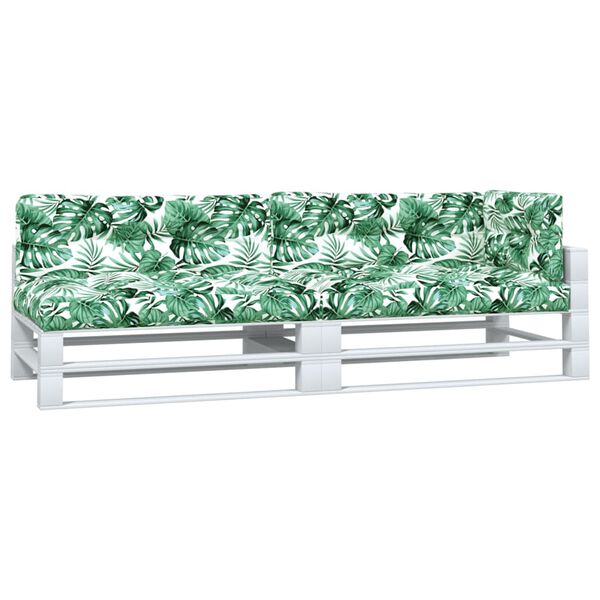 vidaXL Podu&scaron;ky na palety 5 ks vzor listů textil