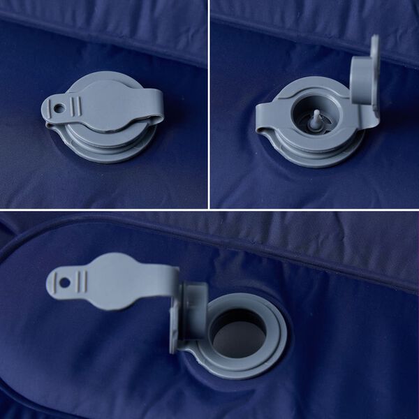 vidaXL Samonafukovací kempingová matrace polštář 1 osoba tmavě modrá