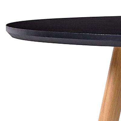 vidaXL Jídelní stůl černý a dubový 90 x 73,5 cm MDF