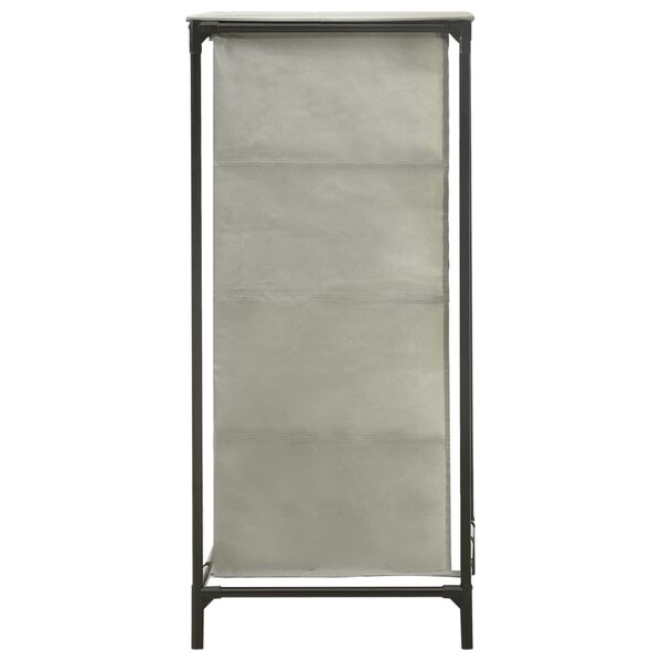 vidaXL Botn&iacute;k 55 x 36 x 76 cm netkan&aacute; textilie a ocel &scaron;ed&yacute;