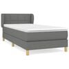 vidaXL Box spring postel s matrac&iacute; tmavě &scaron;ed&aacute; 80 x 200 cm textil