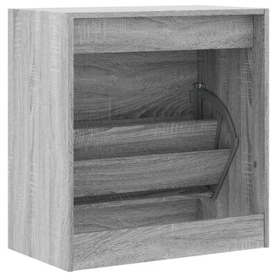 vidaXL Botník šedý sonoma 60 x 34 x 63,5 cm kompozitní dřevo