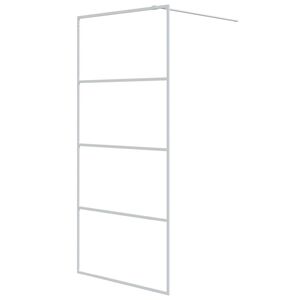 vidaXL Sprchov&aacute; z&aacute;stěna walk-in b&iacute;l&aacute; 90 x 195 cm čir&eacute; ESG sklo