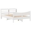 vidaXL R&aacute;m postele s čelem b&iacute;l&yacute; 120 x 190 cm masivn&iacute; borovice