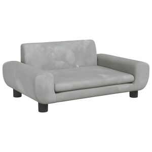 vidaXL Pel&iacute;&scaron;ek pro psy světle &scaron;ed&yacute; 70 x 45 x 33 cm samet
