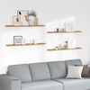 vidaXL N&aacute;stěnn&aacute; polička 4 pcs B&eacute;žov&aacute; 115 x 9 x 3 cm kompozitn&iacute; dřevo
