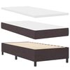 vidaXL Postel s boxspringem s LED p&aacute;sky Tmavě hněd&aacute; 90 x 190 cm textil