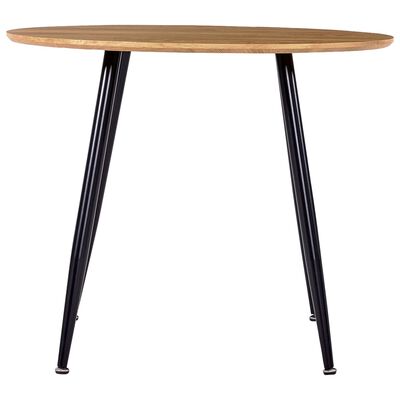 vidaXL Jídelní stůl dubový a černý 90 x 73,5 cm MDF
