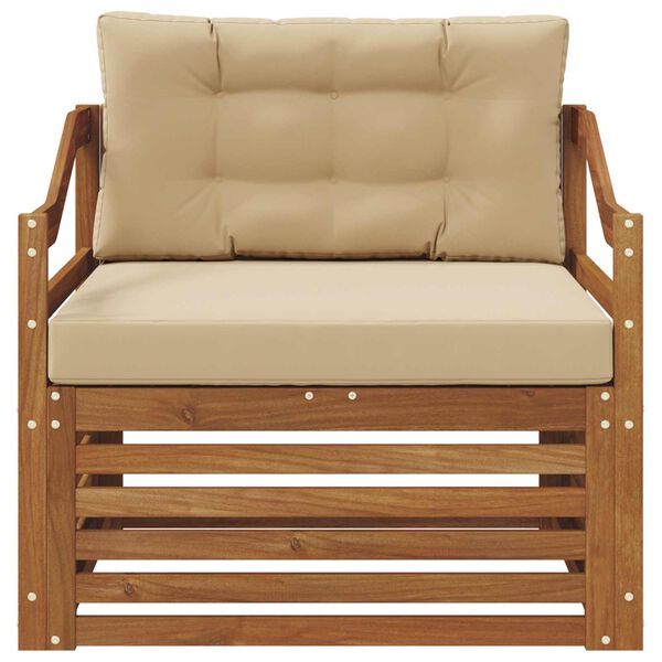 vidaXL Venkovn&iacute; pohovkov&aacute; souprava Masivn&iacute; ak&aacute;tov&eacute; dřevo Př&iacute;rodn&iacute;