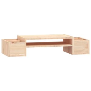 vidaXL Stojan na monitor 70 x 27,5 x 15 cm masivn&iacute; borov&eacute; dřevo