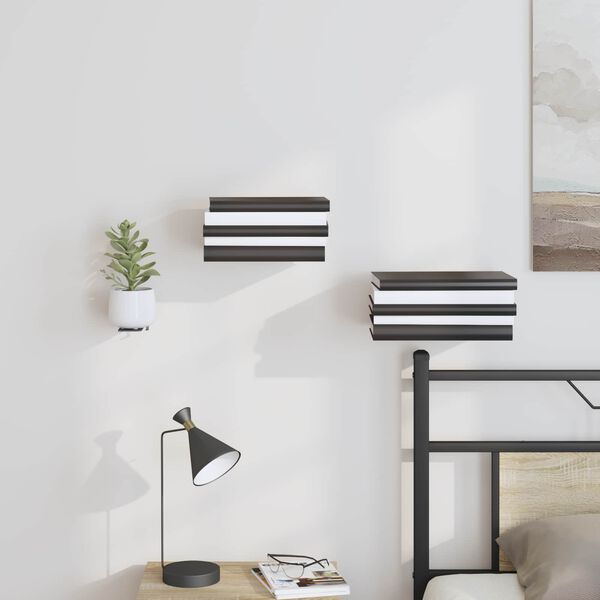 vidaXL Neviditeln&aacute; floating police 4 pcs Čern&yacute; 6 x 11 x 6,5 cm