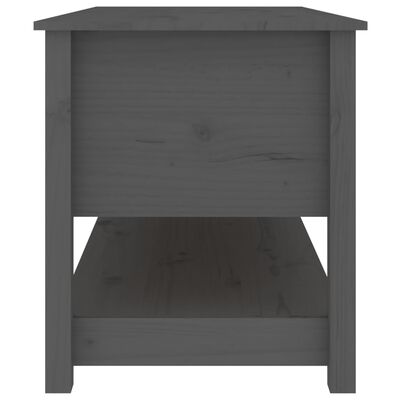 vidaXL Konferenční stolek šedý 102 x 49 x 55 cm masivní borové dřevo