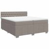 vidaXL Box spring postel s matrac&iacute; taupe 200x200 cm textil