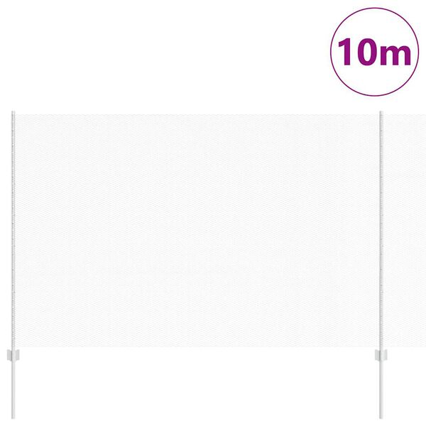 vidaXL Plot s sloupkem Stř&iacute;brn&aacute; 1,6 x 10 m Ocel