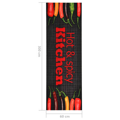 vidaXL Kuchyňský koberec pratelný Hot & Spicy 60 x 300 cm