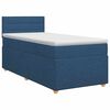vidaXL Postel boxspring s matrac&iacute; s čelo Modr&aacute; 100 x 200 cm Textil