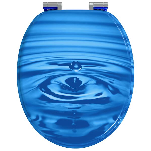 vidaXL Toaletn&iacute; prkno Modr&aacute; kapka 44 x 38 cm MDF deska