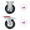 vidaXL 12 ks pojezdov&aacute; kolečka 160 mm