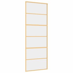vidaXL Posuvn&eacute; dveře zlat&eacute; 76 x 205 cm čir&eacute; ESG sklo a hlin&iacute;k
