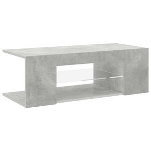 vidaXL TV skř&iacute;ňka s LED osvětlen&iacute;m betonově &scaron;ed&aacute; 90 x 39 x 30 cm