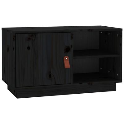 vidaXL TV skříňka černá 70 x 34 x 40 cm masivní borové dřevo