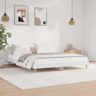 vidaXL Rám postele bílý 150 x 200 cm kompozitní dřevo