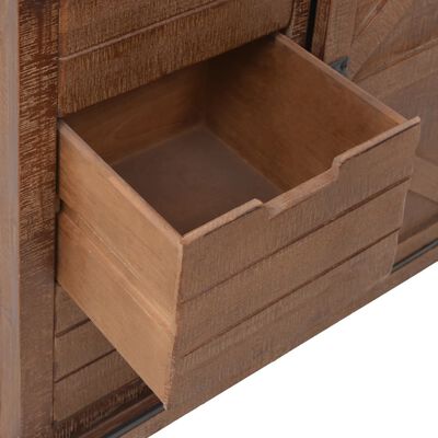 vidaXL Úložná skříňka masivní jedlové dřevo 64 x 33,5 x 75 cm hnědá