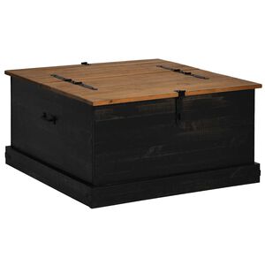 vidaXL &Uacute;ložn&aacute; komoda HALDEN Čern&yacute; 91x91x47 cm Borovicov&yacute; masiv