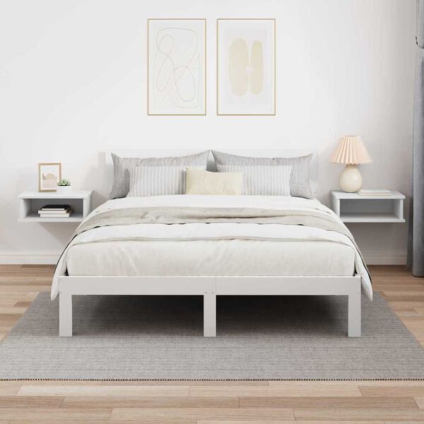 vidaXL Nočn&iacute; stolek 2 pcs B&iacute;l&aacute; 40 x 31 x 15 cm kompozitn&iacute; dřevo