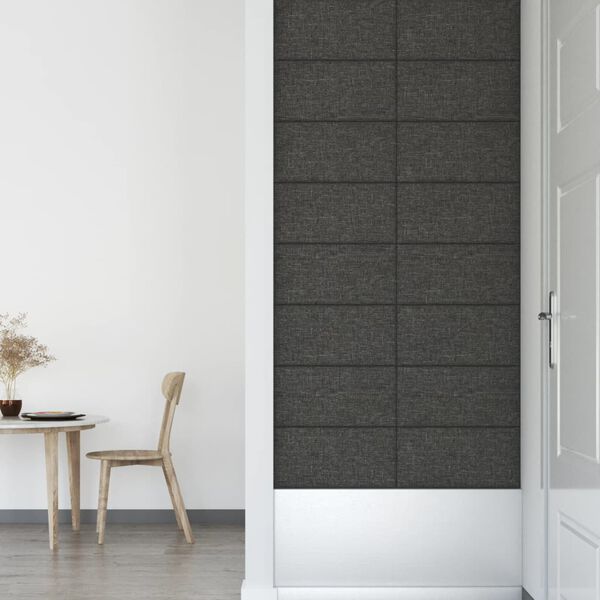 vidaXL N&aacute;stěnn&eacute; panely 12 ks tmavě &scaron;ed&eacute; 60 x 30 cm textil 2,16 m&sup2;