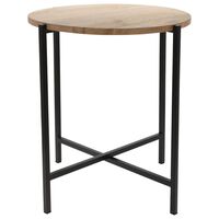 Ambiance Koncový stolek kulatý dřevo a kov 45 cm