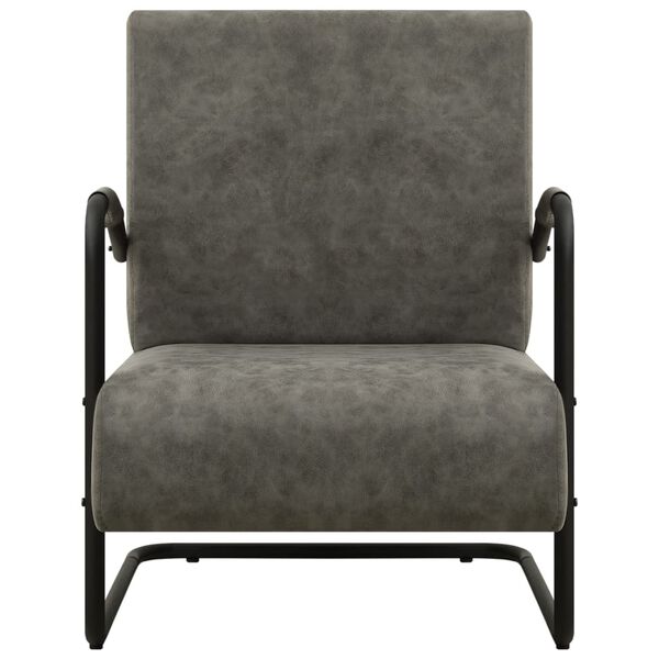 vidaXL Křeslo &scaron;ed&eacute; uměl&aacute; kůže