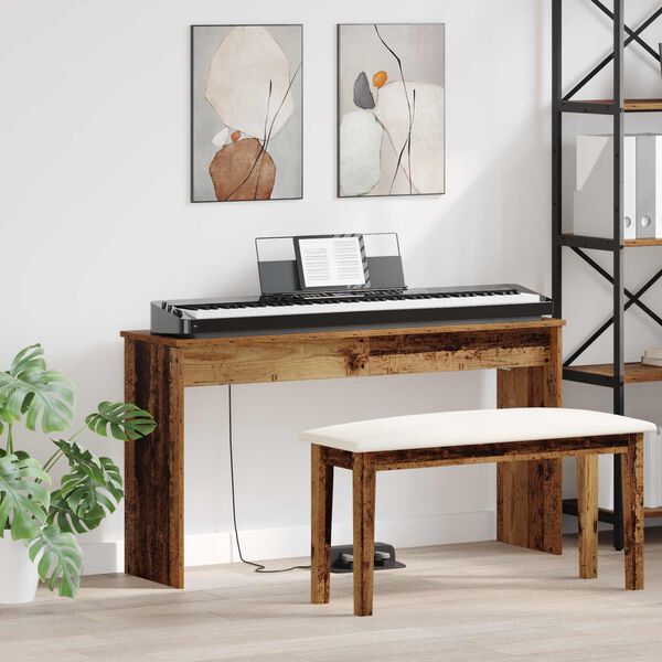 vidaXL Stojan na kl&aacute;vesy Star&eacute; dřevo 120 x 32 x 64 cm kompozitn&iacute; dřevo