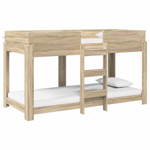 vidaXL Patrov&aacute; postel pro děti Sonoma dub 90 x 200 cm Kompozitn&iacute; dřevo