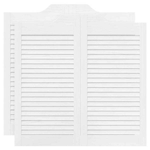 Kř&iacute;dlov&eacute; dveře vidaXL Louvred Design 2 p&aacute;ry b&iacute;l&eacute; 90x80 cm