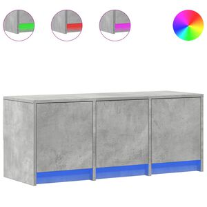 vidaXL TV skř&iacute;ňka s LED betonově &scaron;ed&aacute; 97 x 34 x 40 cm kompozitn&iacute; dřevo