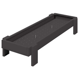 vidaXL Krmn&yacute; žlab pro kuře Čern&aacute; 80 x 28 x 13.5 cm