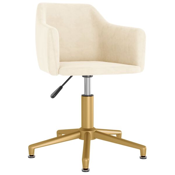 vidaXL Otočn&eacute; j&iacute;deln&iacute; židle 2 ks kr&eacute;mov&eacute; samet