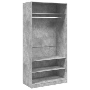 vidaXL &Scaron;atn&iacute; skř&iacute;ň betonově &scaron;ed&aacute; 100 x 50 x 200 cm dřevotř&iacute;ska